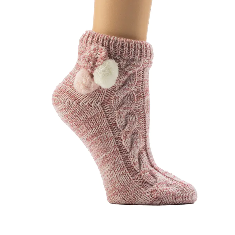 Pambabaeng 3-Color Twist Floor Socks